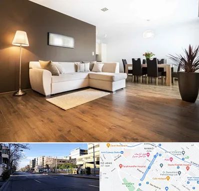 فروشگاه پارکت در خیابان ملاصدرا شیراز 