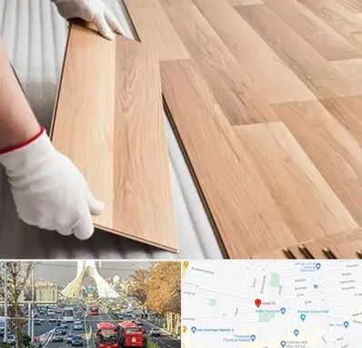 نصاب پارکت لمینت و چوبی در خیابان آزادی 