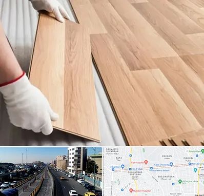 نصاب پارکت لمینت و چوبی در پیروزی 