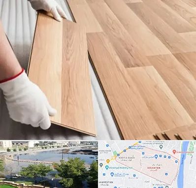 نصاب پارکت لمینت و چوبی در گلستان اهواز 