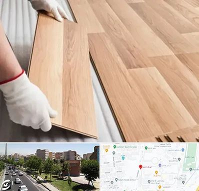 نصاب پارکت لمینت و چوبی در شهرک آزمایش 