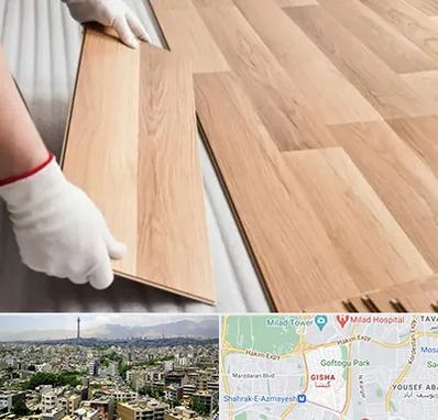 نصاب پارکت لمینت و چوبی در گیشا 