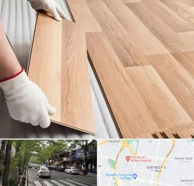 نصاب پارکت لمینت و چوبی در ظفر 