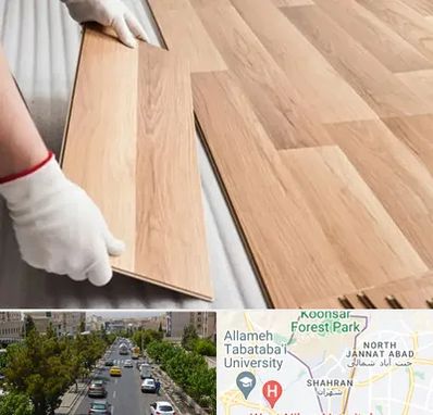 نصاب پارکت لمینت و چوبی در شهران 