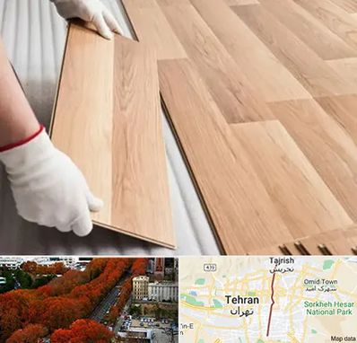 نصاب پارکت لمینت و چوبی در ولیعصر 