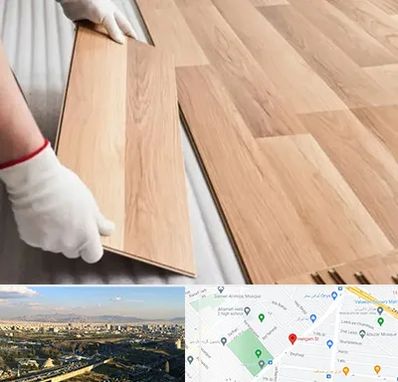 نصاب پارکت لمینت و چوبی در هنگام 