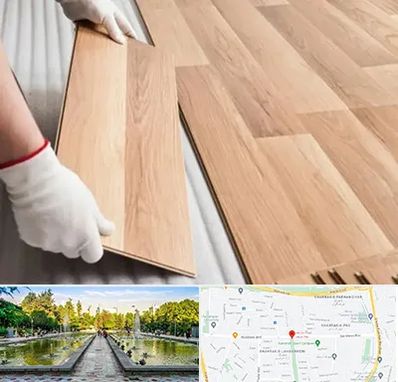 نصاب پارکت لمینت و چوبی در سرسبز 