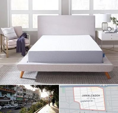 تعویض تشک کهنه با نو در خیابان جمالزاده