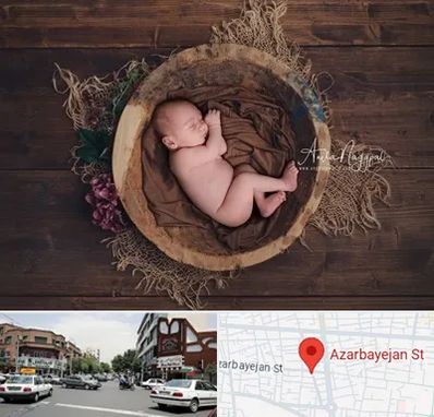 عکاسی نوزاد در خیابان آذربایجان