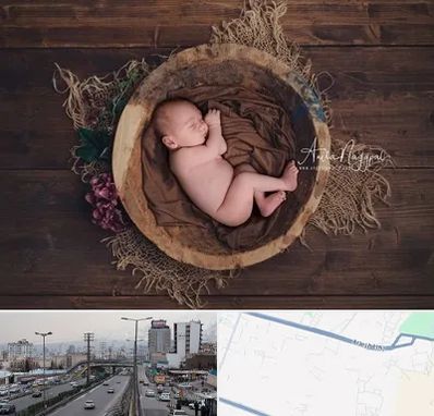 عکاسی نوزاد در بلوار ارتش