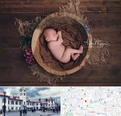 عکاسی نوزاد در میدان شهرداری رشت 