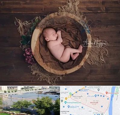 عکاسی نوزاد در گلستان اهواز 