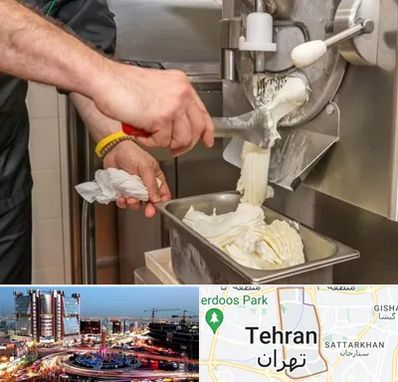 دستگاه بستنی ساز صنعتی در صادقیه 