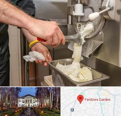 دستگاه بستنی ساز صنعتی در باغ فردوس