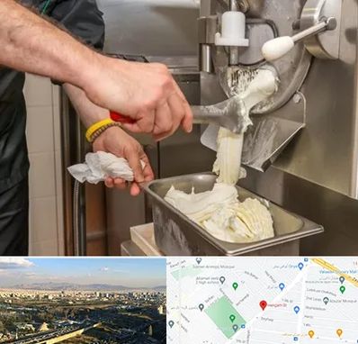 دستگاه بستنی ساز صنعتی در هنگام 