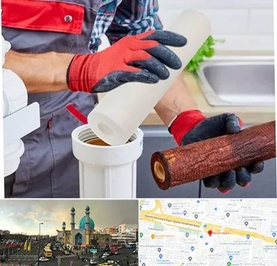 تعویض فیلتر تصفیه آب در رسالت 