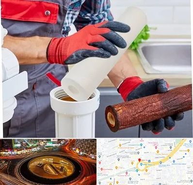 تعویض فیلتر تصفیه آب در میدان ولیعصر 