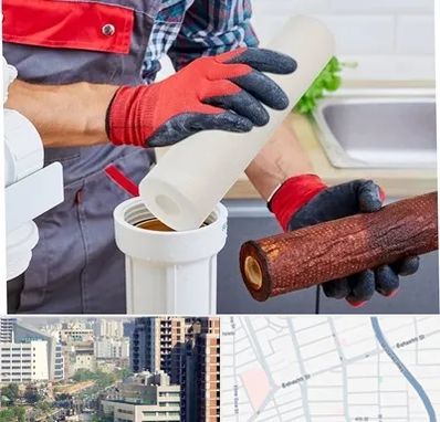 تعویض فیلتر تصفیه آب در خیابان بهشتی