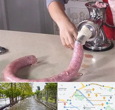 دستگاه سوسیس ساز در خیابان ارم شیراز 