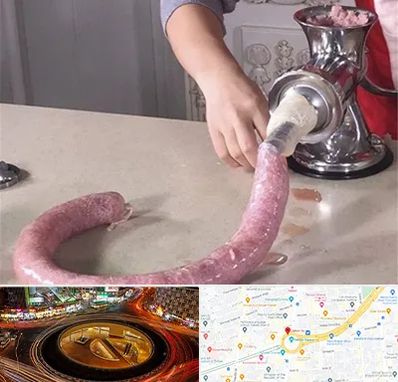 دستگاه سوسیس ساز در میدان ولیعصر