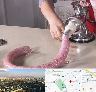 دستگاه سوسیس ساز در هنگام 