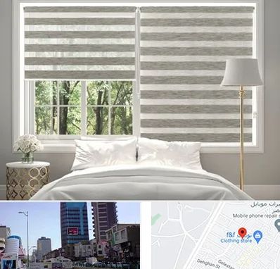 پرده زبرا در چهارراه طالقانی کرج 