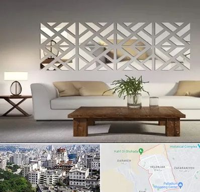فروش آینه دکوراتیو در ولنجک 