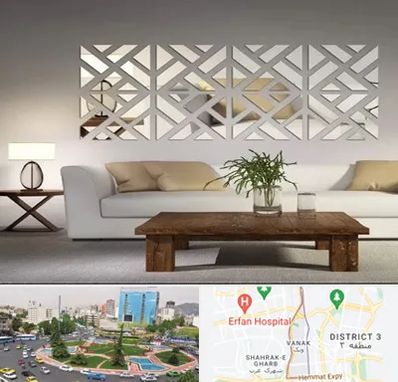 فروش آینه دکوراتیو در ونک 