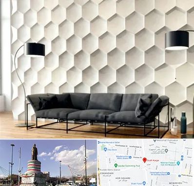 دیوارپوش فومی سه بعدی در کارگر جنوبی 