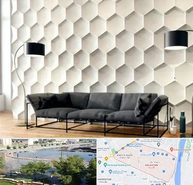 دیوارپوش فومی سه بعدی در گلستان اهواز 