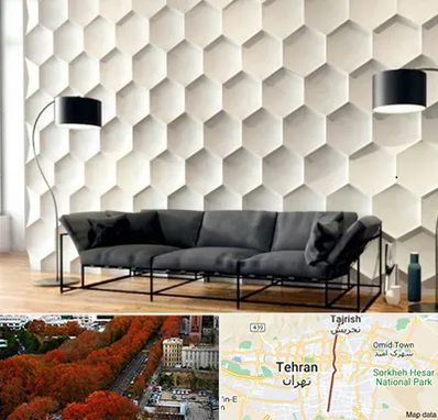 دیوارپوش فومی سه بعدی در ولیعصر 