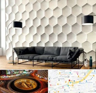 دیوارپوش فومی سه بعدی در میدان ولیعصر 