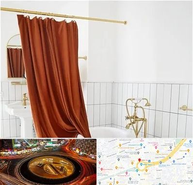 پرده حمام در میدان ولیعصر 