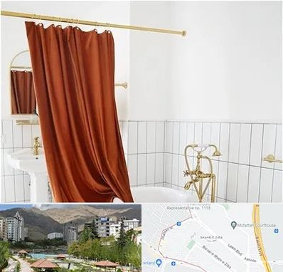 پرده حمام در شهر زیبا 