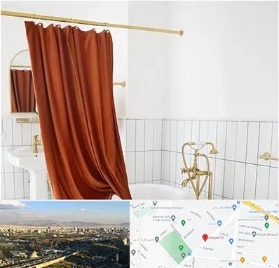 پرده حمام در هنگام 