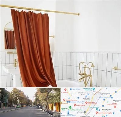 پرده حمام در شریعتی 