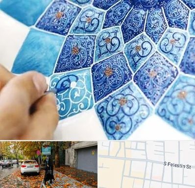 آموزشگاه میناکاری در خیابان فلسطین