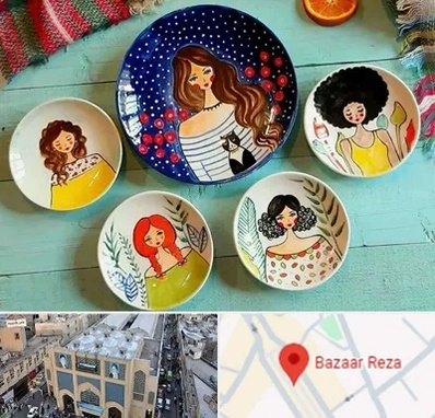 آموزشگاه نقاشی روی سفال در بازار رضا مشهد