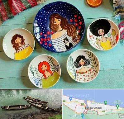 آموزشگاه نقاشی روی سفال در بندر انزلی