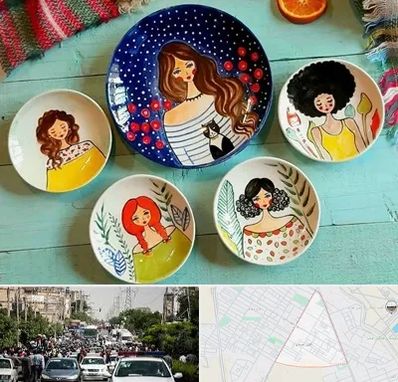 آموزشگاه نقاشی روی سفال در سیدی مشهد