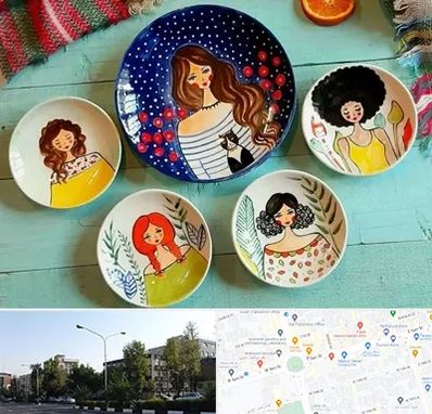 آموزشگاه نقاشی روی سفال در میدان کاج 