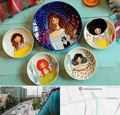 آموزشگاه نقاشی روی سفال در بلوار فرحزادی