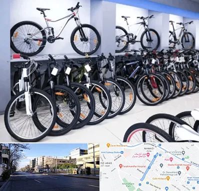 دوچرخه قسطی در خیابان ملاصدرا شیراز 