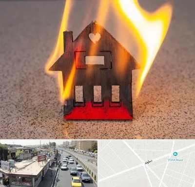 بیمه آتش سوزی در خیابان دماوند