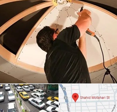 نصاب سقف کاذب در مطهری تهران