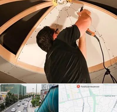 نصاب سقف کاذب در بلوار فرحزادی