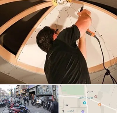 نصاب سقف کاذب در چهارراه استانبول