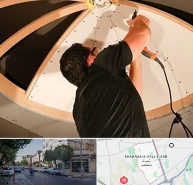 نصاب سقف کاذب در شهرک ولیعصر