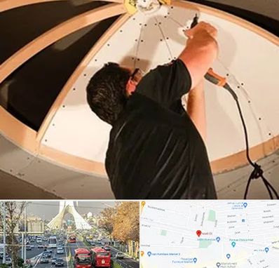 نصاب سقف کاذب در خیابان آزادی 