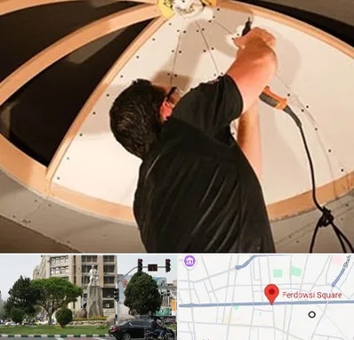 نصاب سقف کاذب در میدان فردوسی تهران